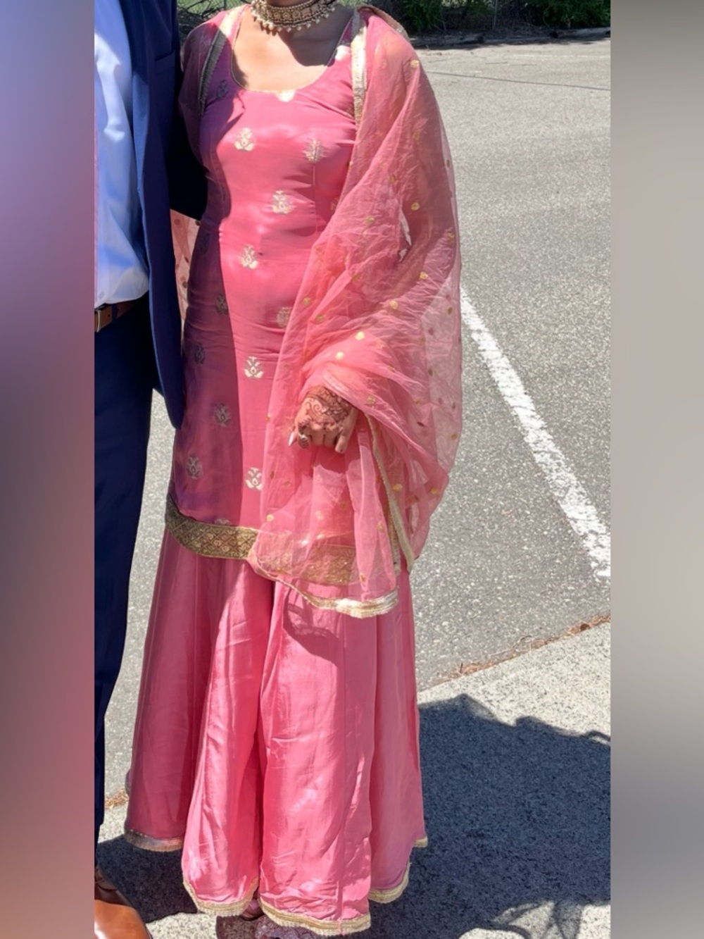 Pink sharara suit